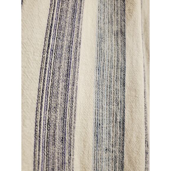 Old Navy Linen Crop Cuffed Striped Wide Leg Pants Womens Size XL Boho Drawstring - Picture 7 of 12